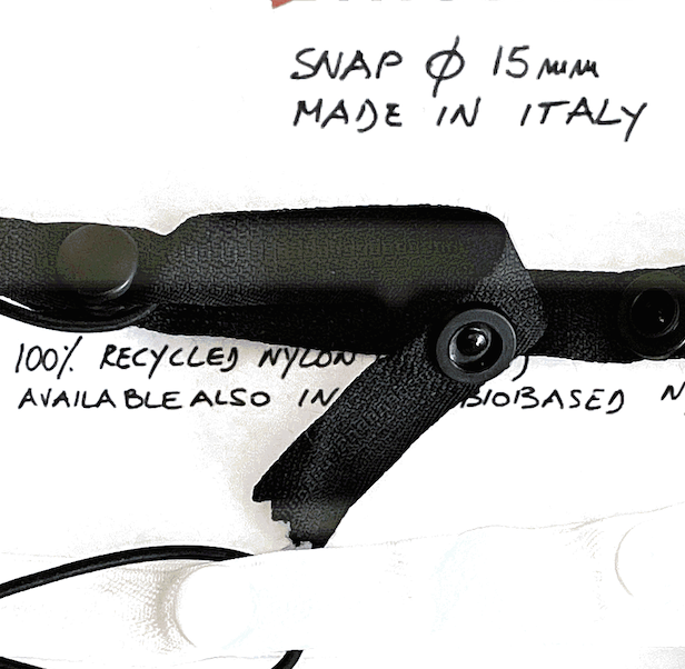 MORITO lokal Snaps made in Italy biobased plastic or recycled nylon
