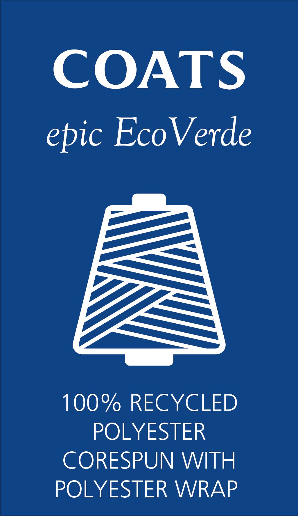 Coats Epic EcoVerde Tkt 120, 5000m - 100%postconsumer PET Recycling GRS zert.