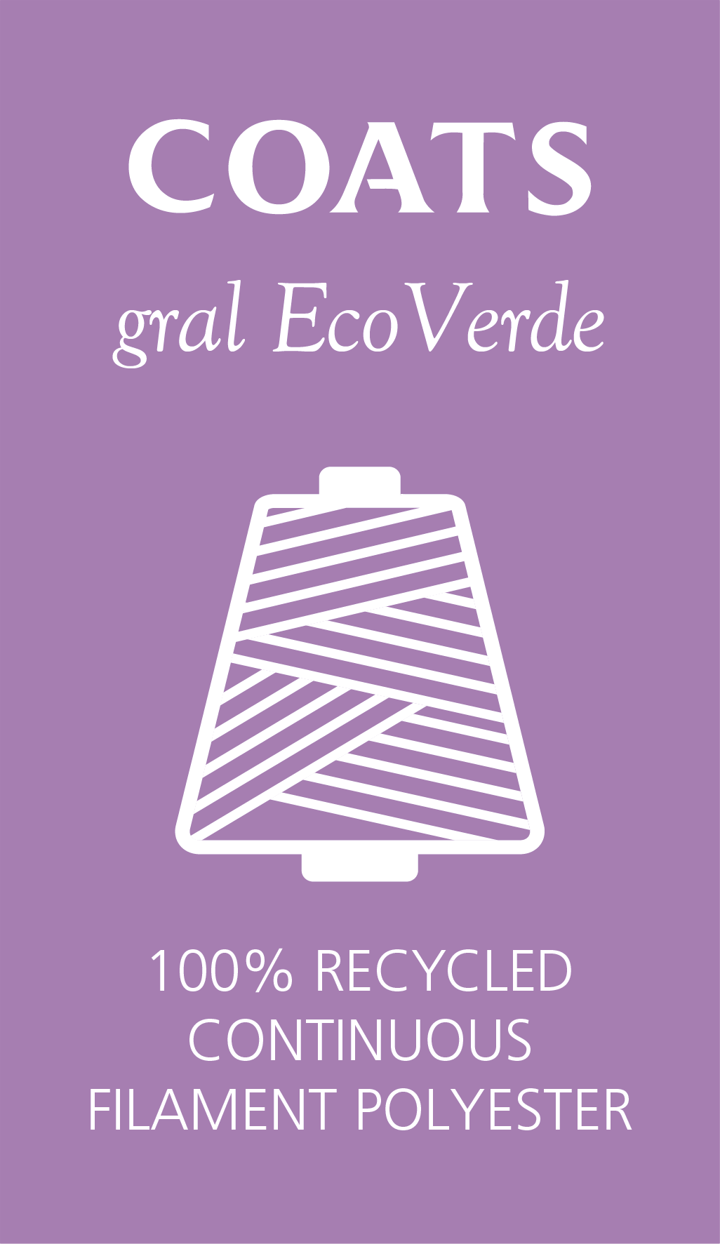 Coats Gral EcoVerde Tkt 10, 1000m, 100%postconsumer PET Recycling GRS zert.